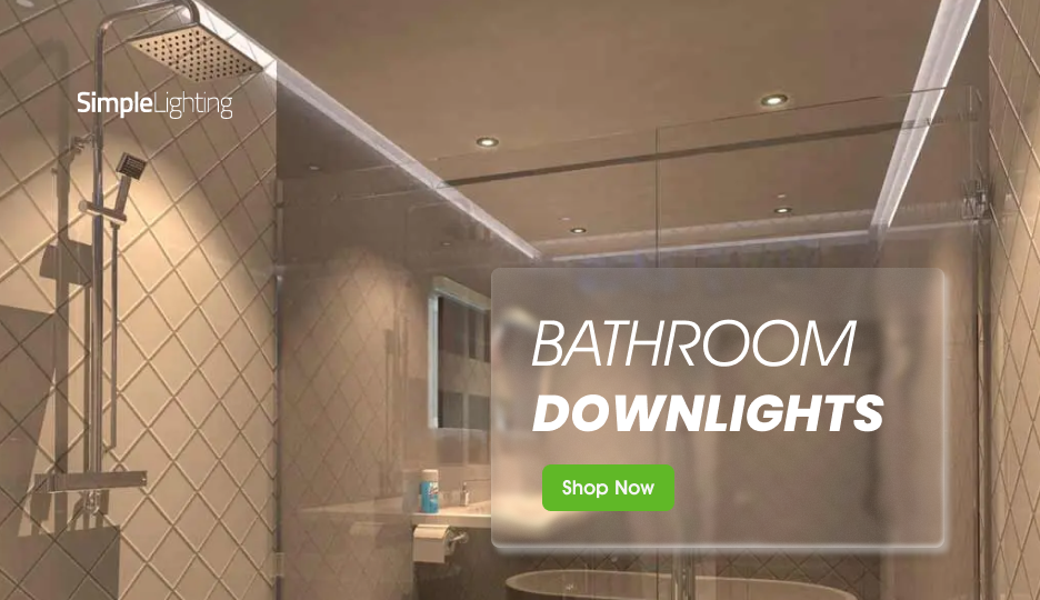 Bathroom downlight banner