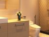 toilet area illuminated by LED downlights