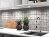 Kitchen countertop illuminated by LED downlights (angle 1)