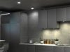 Kitchen illuminated by LED downlights