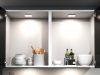 Kitchen cabinet illuminated by LED lights