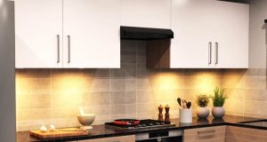 Kitchen with Recti Super Slim LED Cabinet Light