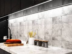 Modern kitchen with LED downlights (angle 1)