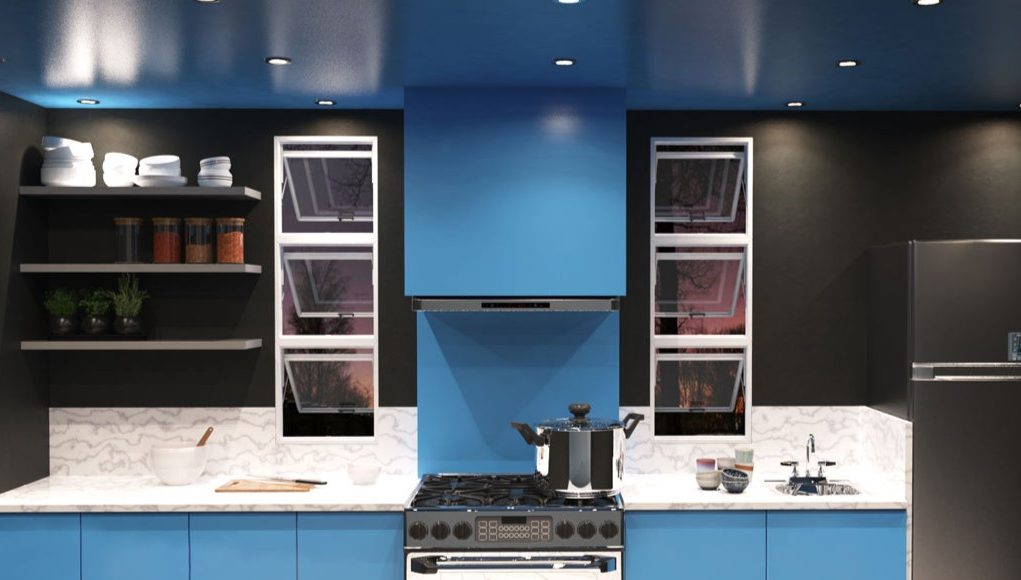 Hero Image Kitchen illuminated by LED lights