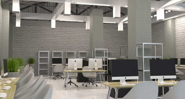 How to Audit & Retrofit Commercial Lighting (Step-by-Step) workplace brightened by LED lights