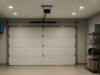 Grarage with LED downlights (no vehicle and closed door)