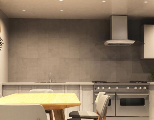 How to Install Kitchen Lighting Safely Kitchen with downlights (angle 1)