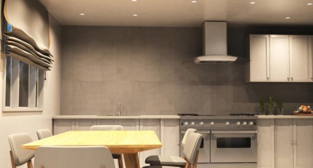 How to Install Kitchen Lighting Safely Kitchen with downlights (angle 1)