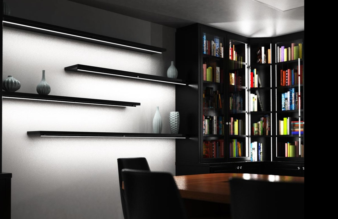 conference room with LED lights