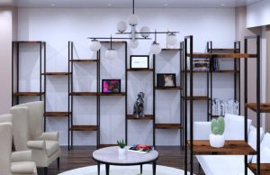 Living room with LED downlights