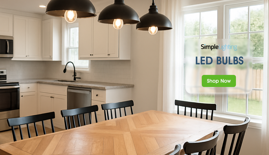 Simple Lighting LED Bulbs Shop Now Banner