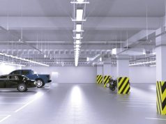 Parking with LED lights