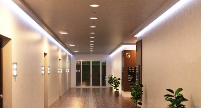 Choosing the Right LED Bulkhead: Emergency, Microwave Sensor & IP Ratings Hallway with LED bulkheads