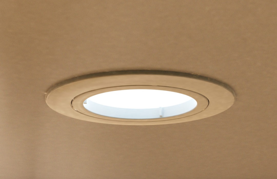 LED downlight on a ceiling