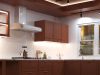 Why Smart Lighting Is the Future of Home Design A well-lit modern kitchen with white walls, wooden cabinets and ceiling.