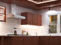 Why Smart Lighting Is the Future of Home Design A well-lit modern kitchen with white walls, wooden cabinets and ceiling.