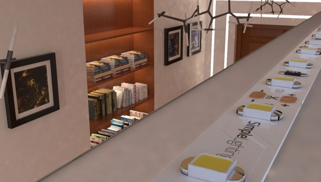 Hallway with LEDs (featured image)