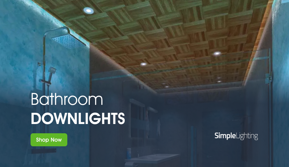 Simple Lighting Bathroom Downlights Shop Now Banner