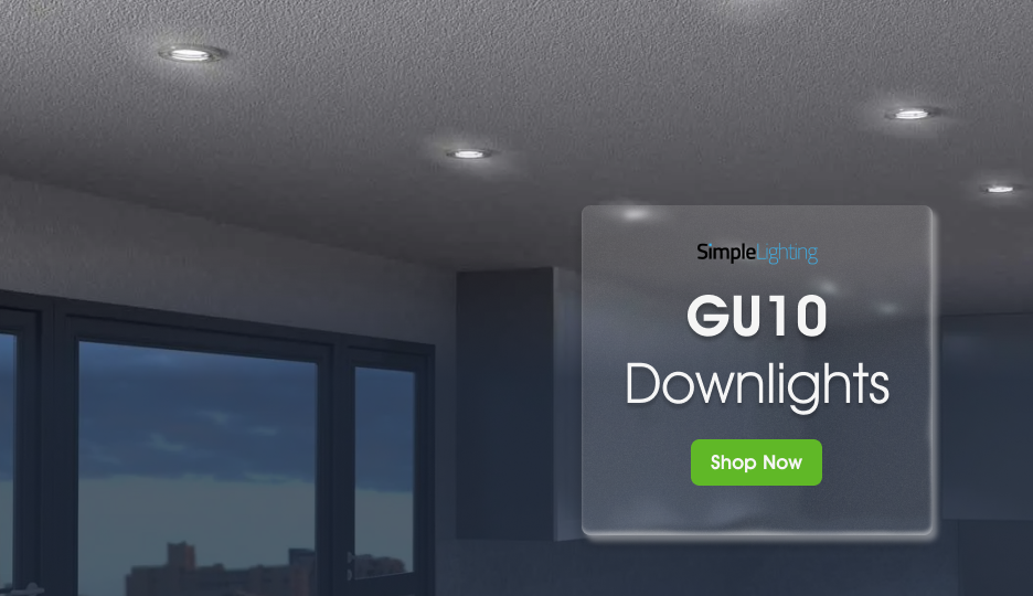Simple Lighting GU10 Downlights Shop Now Banner