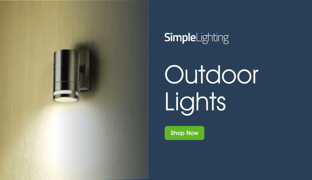 Simple Lighting Outdoor Lights Shop Now Banner