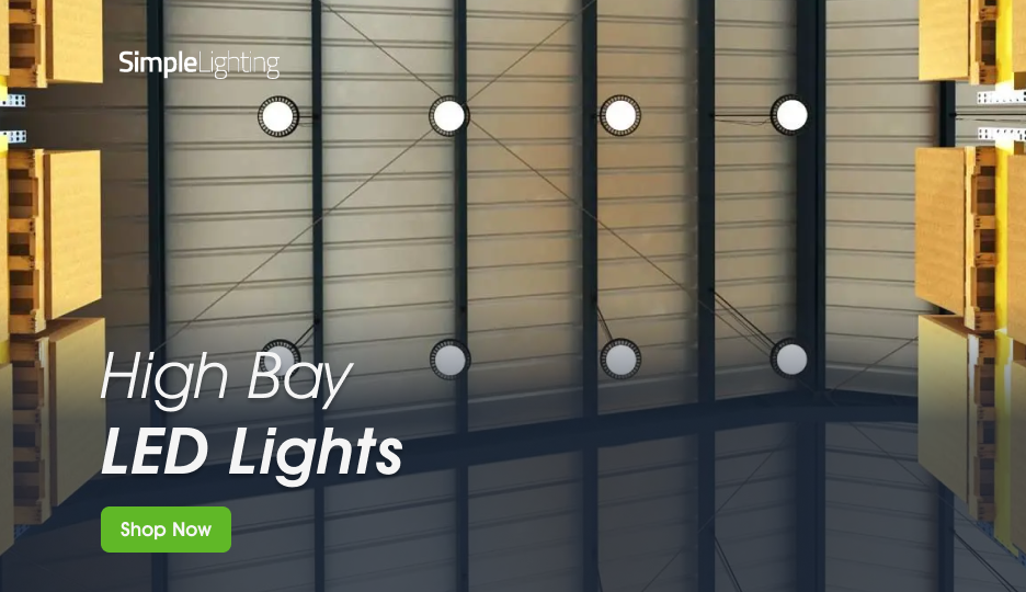 Simple Lighting High Bay LED Lights Shop Now Banner