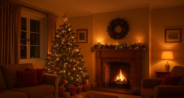 Cosy Christmas Living Room Lighting Ideas