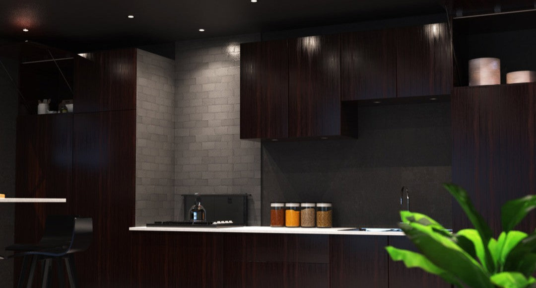 kitchen with downlights