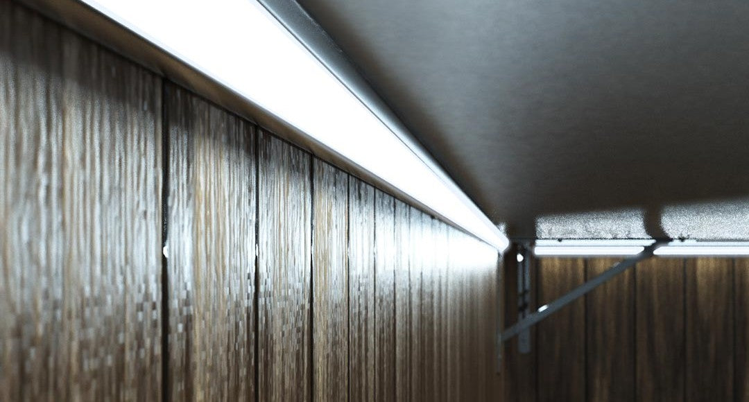 LED aluminium profile in ceiling