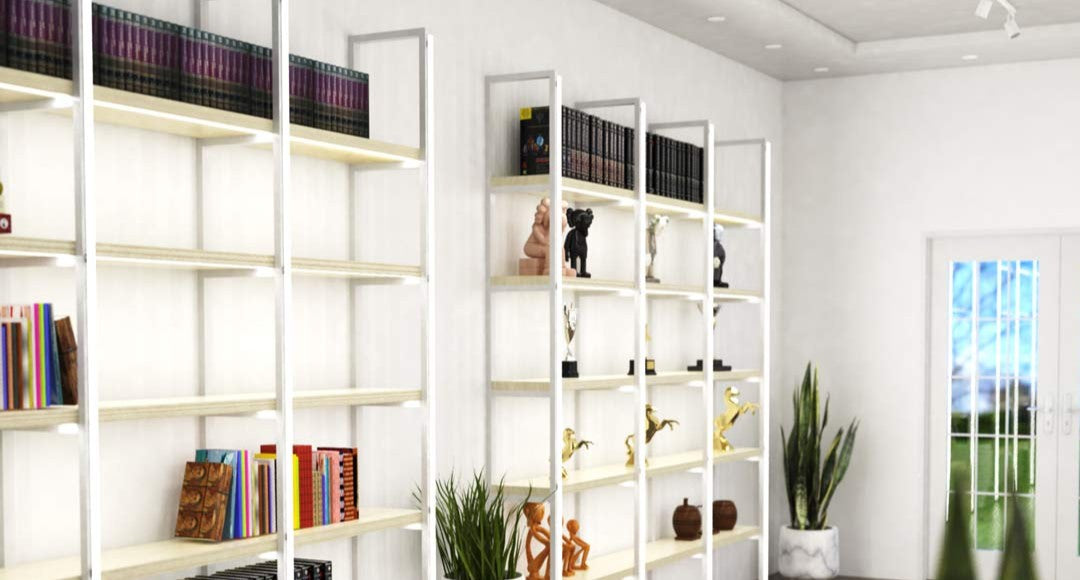LED lights in shelves