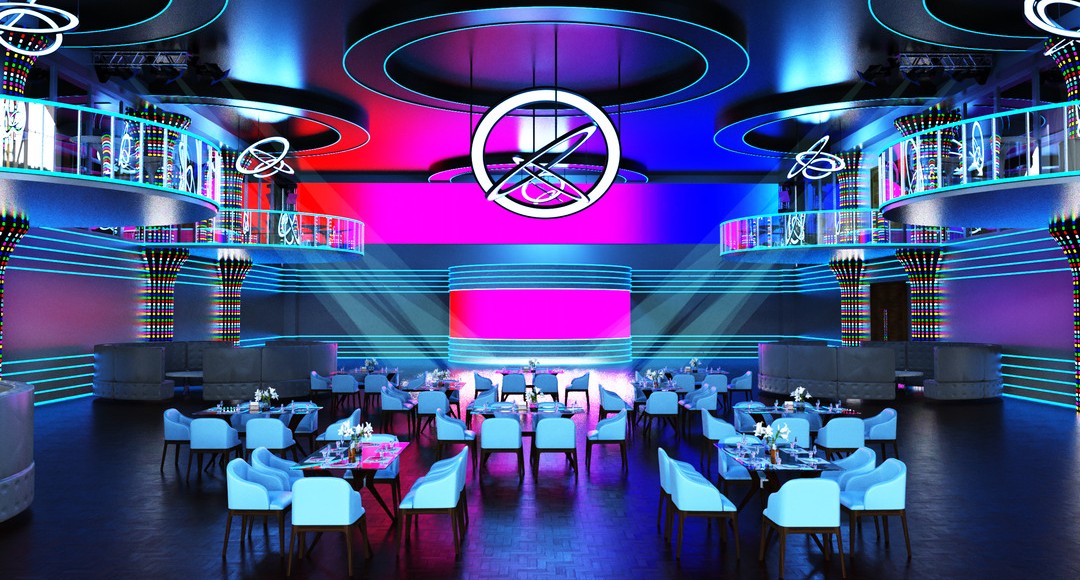 LED strips in restaurant