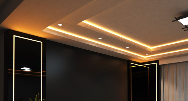 Ceiling cover with LED tape