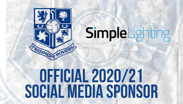 Simple Lighting Are Social Media Sponsors Of Tranmere Rovers FC