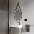 matte black LED bathroom mirror