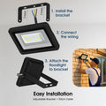 30W Eco Flood LED Outdoor Light – 6500K Cool White - Easy Installation
