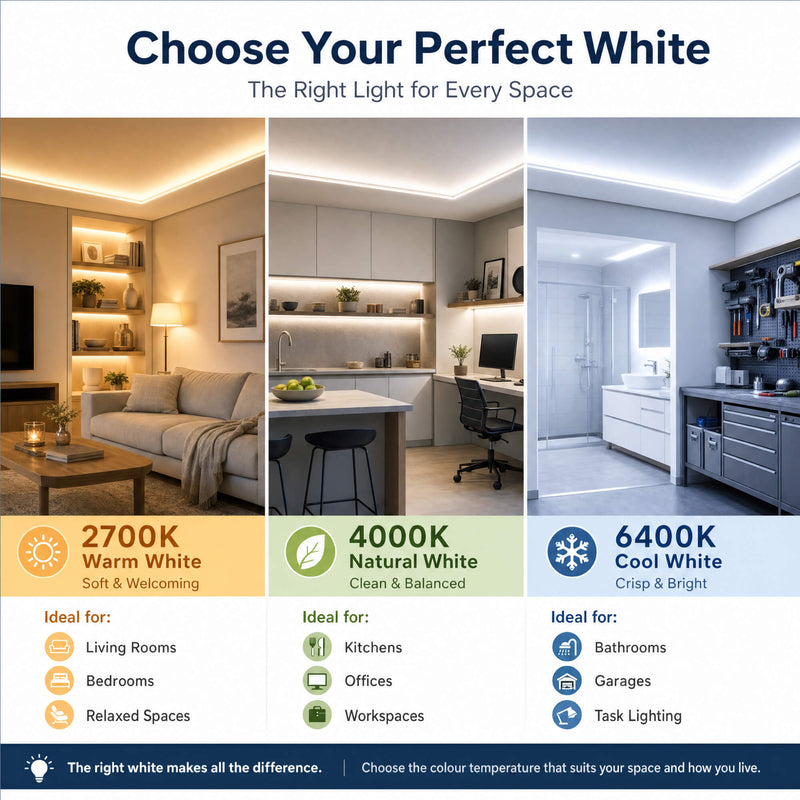Simple Lighting - 120-5M - Infographics - Choose Your Perfect White