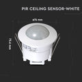 white recessed PIR sensor with dimensions