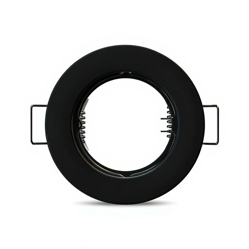 Fixed IP20 GU10 Downlight in Matt Black - 80mm (angle 3)