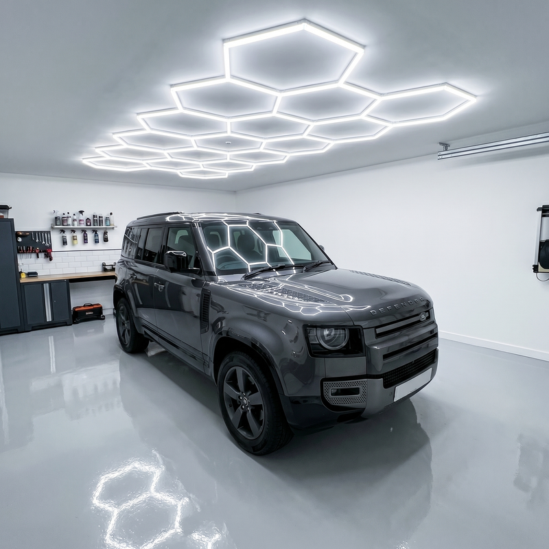 17 x Hexagon LED Light Kit - Cool White, White Finish