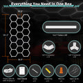 17 x Hexagon LED Light Kit - Cool White, White Finish (Kit Inclusions)