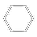 1 x Hexagon LED Light Kit - Cool White, Black Finish With Milky Covers (5 Year Warranty)