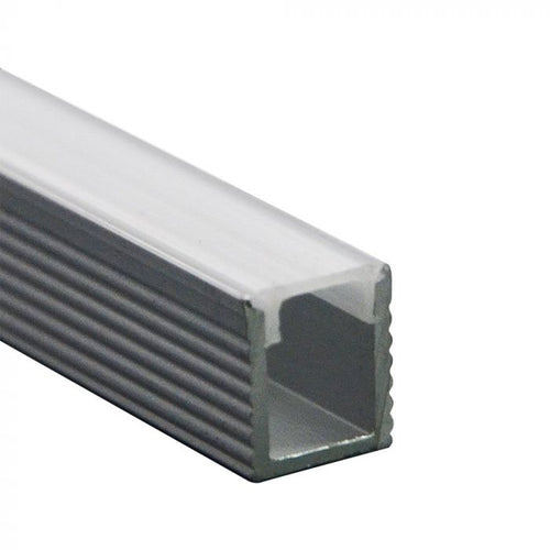 2m Surface Aluminium Channel with Frosted Diffuser - close-up