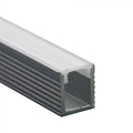 2m Surface Aluminium Channel with Frosted Diffuser - close-up