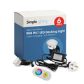 Pack of 6 RGB 39.5mm LED Decking Lights – IP67, 12V, Colour Changing, with Driver and Controller