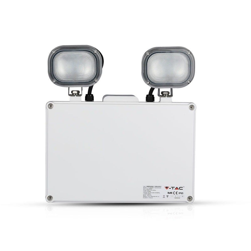 6W LED Emergency Twin Spot IP65 - Non Maintained (front)