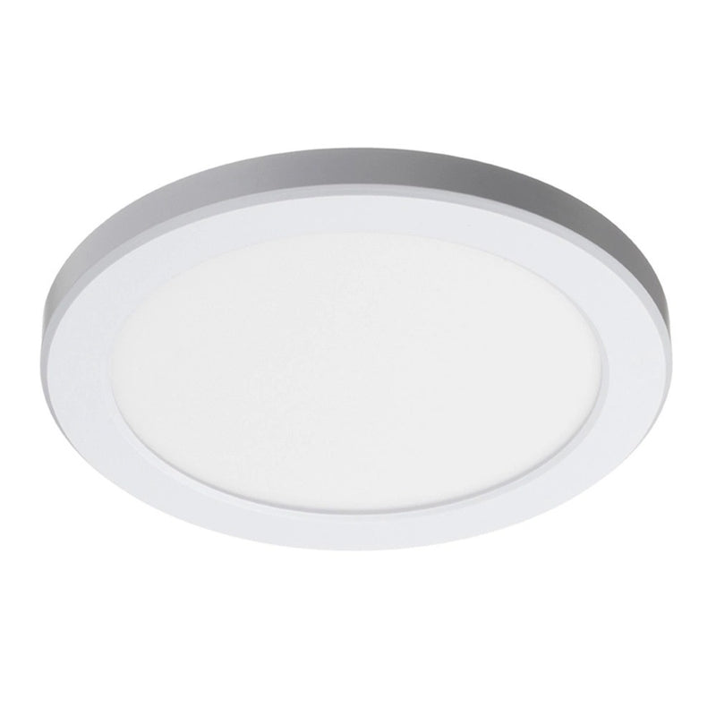 Discus LED downlight product shot white bezel on white background