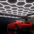 1 x Hexagon LED Light Kit - Cool White, White Finish (in action)