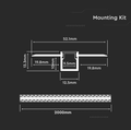 dimensions of plaster in led profile 