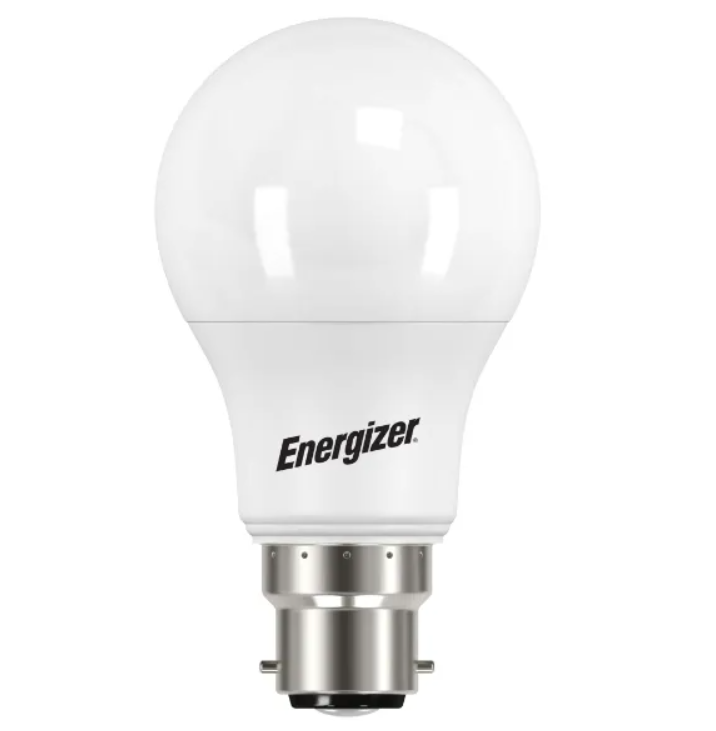 S14062 Energizer LED GLS B22 (BC) 806lm 8.5W 6,500K (Daylight), Box of 4 close up