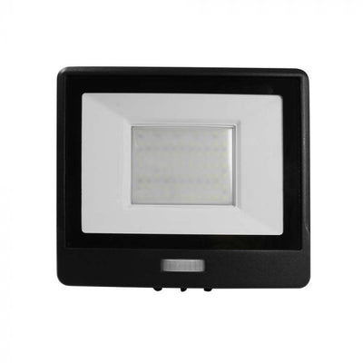 50w LED Floodlight With PIR SENSOR, 6500K IP65 Black