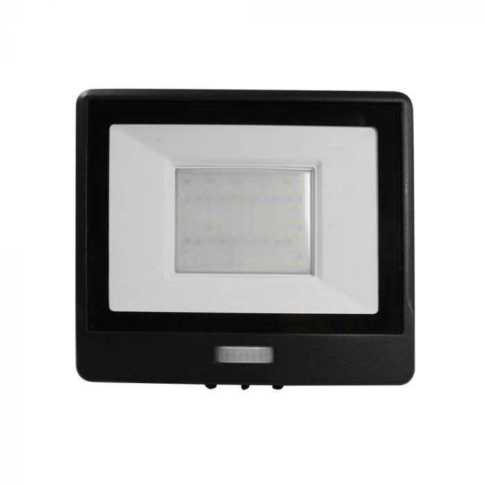 front of a 50w LED flood light with PIR sensor
